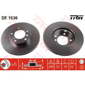 спирачен диск TRW DF1538 