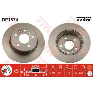 спирачен диск TRW DF1574 