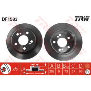 спирачен диск TRW DF1583 