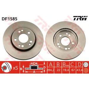 спирачен диск TRW DF1585 