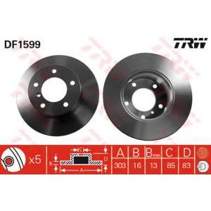 спирачен диск TRW DF1599 