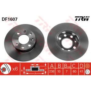 спирачен диск TRW DF1607 