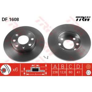 спирачен диск TRW DF1608 