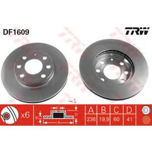 спирачен диск TRW DF1609 