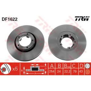 спирачен диск TRW DF1622 