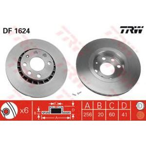спирачен диск TRW DF1624 