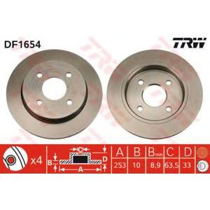 спирачен диск TRW DF1654 