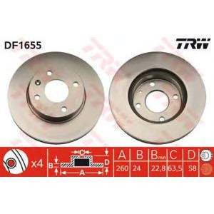спирачен диск TRW DF1655 