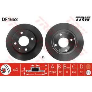 спирачен диск TRW DF1658 