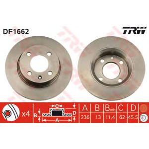 спирачен диск TRW DF1662 