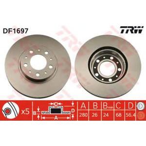 спирачен диск TRW DF1697 