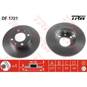 спирачен диск TRW DF1721