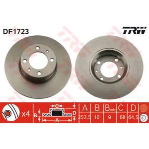 спирачен диск TRW DF1723 