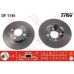 спирачен диск TRW DF1745 