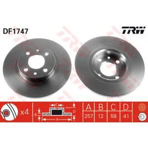 спирачен диск TRW DF1747 