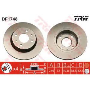 спирачен диск TRW DF1748 