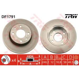 спирачен диск TRW DF1791