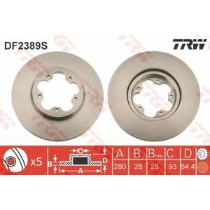 спирачен диск TRW DF2389S