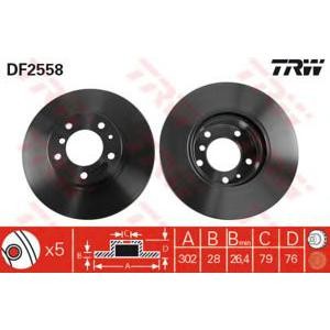спирачен диск TRW DF2558