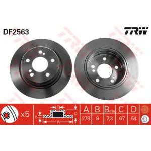спирачен диск TRW DF2563