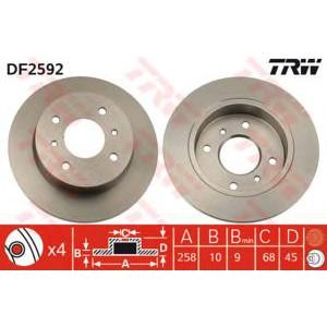 спирачен диск TRW DF2592