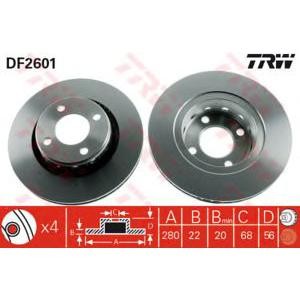 спирачен диск TRW DF2601 