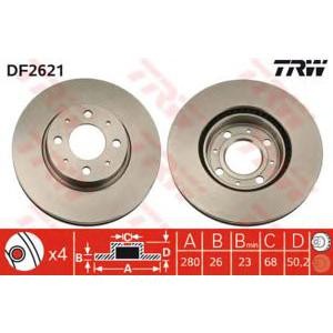 спирачен диск TRW DF2621