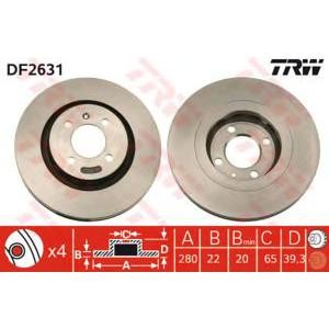 спирачен диск TRW DF2631