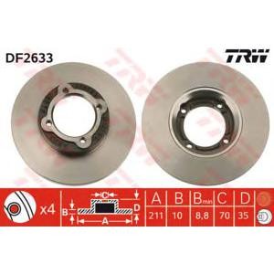 спирачен диск TRW DF2633