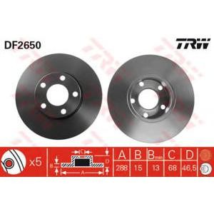 спирачен диск TRW DF2650 