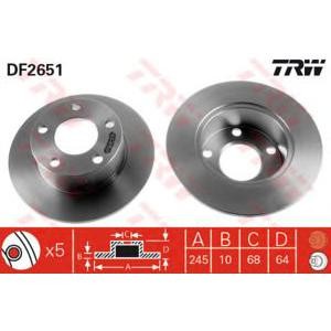 спирачен диск TRW DF2651 