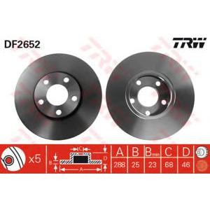 спирачен диск TRW DF2652 