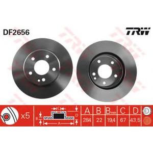 спирачен диск TRW DF2656 