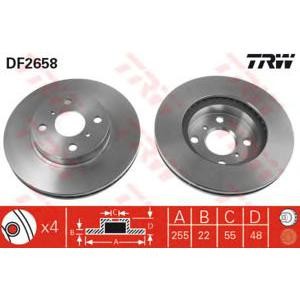 спирачен диск TRW DF2658 