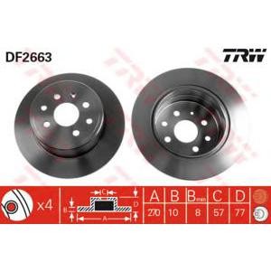 спирачен диск TRW DF2663