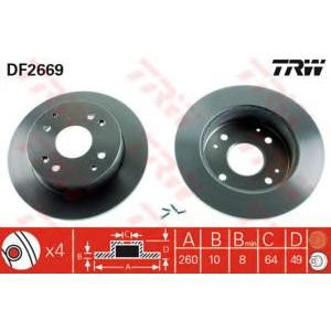 спирачен диск TRW DF2669