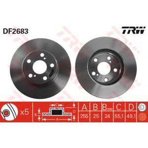 спирачен диск TRW DF2683