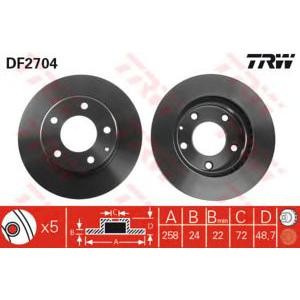 спирачен диск TRW DF2704