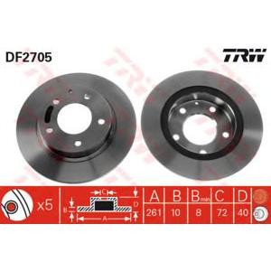 спирачен диск TRW DF2705