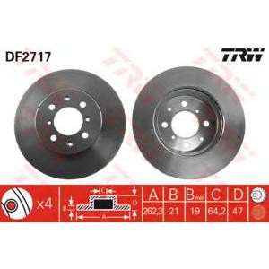 спирачен диск TRW DF2717