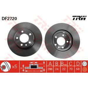 спирачен диск TRW DF2720