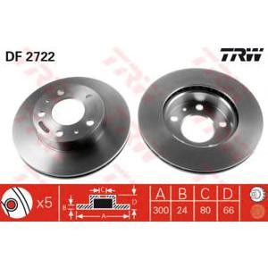 спирачен диск TRW DF2722 