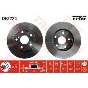 спирачен диск TRW DF2724