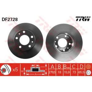 спирачен диск TRW DF2728