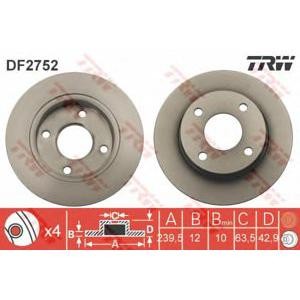 спирачен диск TRW DF2752