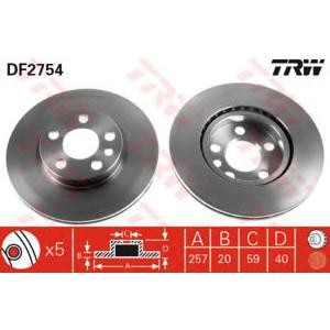 спирачен диск TRW DF2754