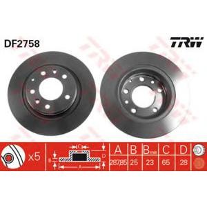 спирачен диск TRW DF2758