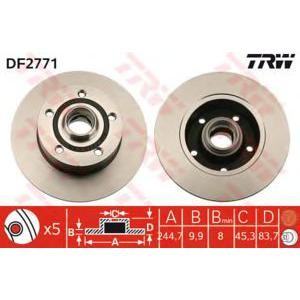 спирачен диск TRW DF2771 