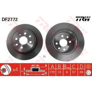 спирачен диск TRW DF2772