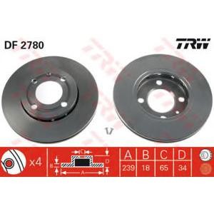 спирачен диск TRW DF2780 